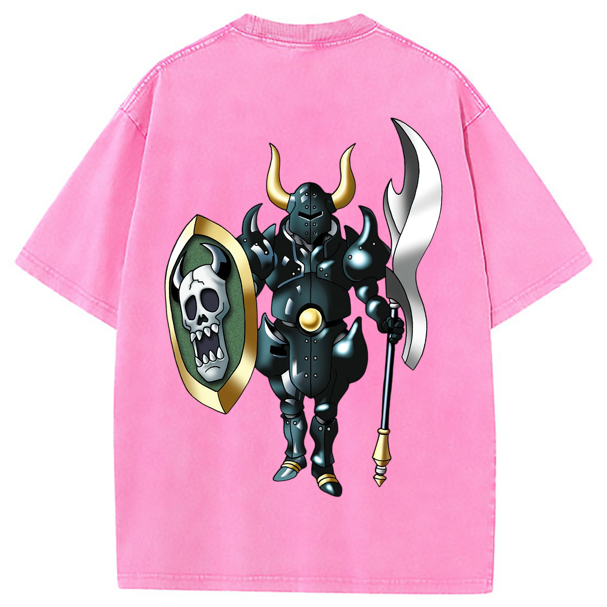 （画像用） ドラゴンクエスト Doragon Kuesuto Dragon Quest 綿100% ヴィンテージ風 半袖Tシャツ（背面プリント）